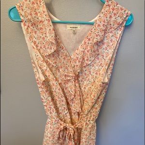 Peachy Pink peplum, sleeveless top